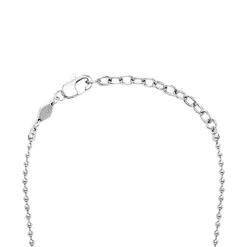 Collier Plaque Homme 64CM FOSSIL BOUSSOLE Acier Argenté