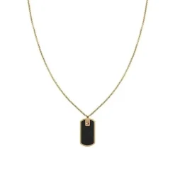 Collier Plaque Homme TOMMY HILFIGER Acier Doré