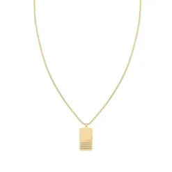 Collier Plaque Homme TOMMY HILFIGER ICONIC STRIPES Acier Doré