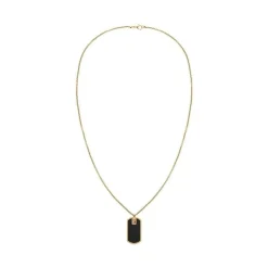 Collier Plaque Homme TOMMY HILFIGER Acier Doré