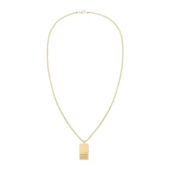 Collier Plaque Homme TOMMY HILFIGER ICONIC STRIPES Acier Doré