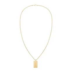 Collier Plaque Homme TOMMY HILFIGER ICONIC STRIPES Acier Doré