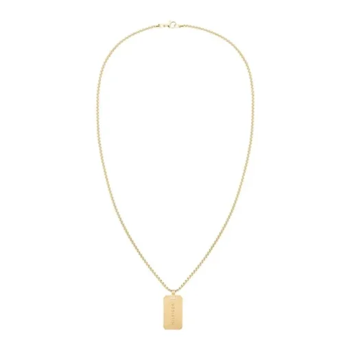 Collier Plaque Homme TOMMY HILFIGER ICONIC STRIPES Acier Doré