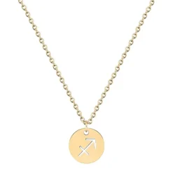 Collier Zodiaque Sagittaire EDORA Acier Doré 432176
