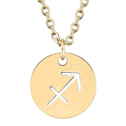 Collier Zodiaque Sagittaire EDORA Acier Doré 432176