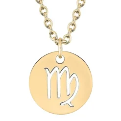 Collier Zodiaque Vierge EDORA Acier Doré 432173