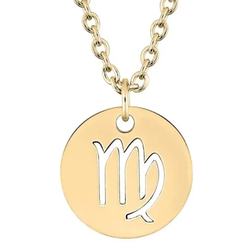 Collier Zodiaque Vierge EDORA Acier Doré 432173