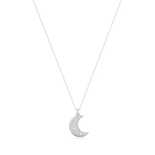 Colliers Femme SWAROVSKI LUNA Métal Rhodié Blanc