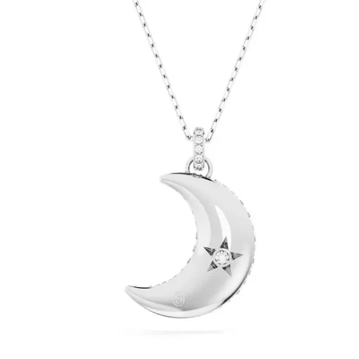 Colliers Femme SWAROVSKI LUNA Métal Rhodié Blanc