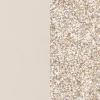Cuir boucles d'oreilles 16mm les georgettes crème/or paillettes 703218299C4000