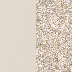 Cuir boucles d'oreilles 16mm les georgettes crème/or paillettes 703218299C4000