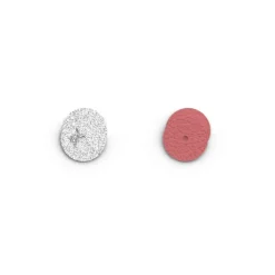 Cuir Boucles d'Oreilles 16mm LES GEORGETTES Émir Rose Poudré