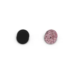 Cuir Boucles d'Oreilles 16mm LES GEORGETTES Khôl Noir Paillettes Orientales