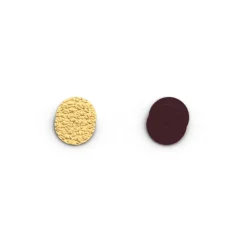 Cuir Boucles d'Oreilles 16mm LES GEORGETTES Gazelle Prune