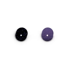 Cuir Boucles d'Oreilles 16mm LES GEORGETTES Orphée Violine Nacré