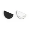 Cuir boucles d'oreilles 30mm les georgettes noir/blanc 703218399M4000
