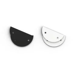 Cuir boucles d'oreilles 30mm les georgettes noir/blanc 703218399M4000