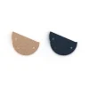 Cuir Boucles d'Oreilles 30mm LES GEORGETTES Poudre Ombre bleutée