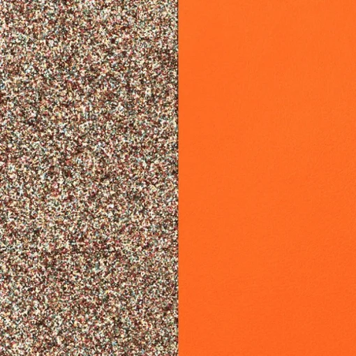 Cuir Colliers et Joncs 16mm LES GEORGETTES Paillettes Multicolores Tangerine