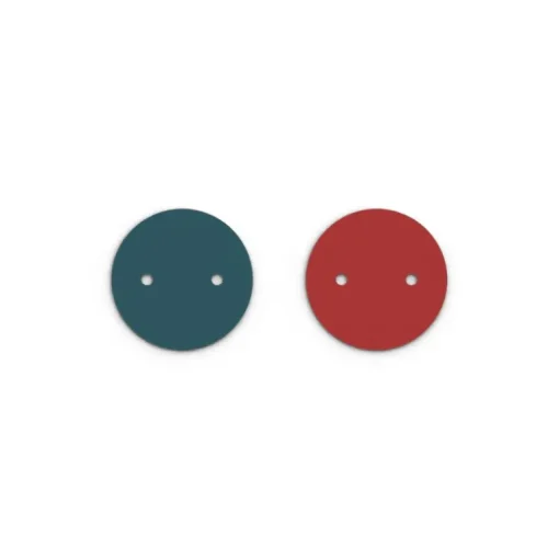Cuir Colliers 25mm LES GEORGETTES Bleu Pétrole et Framboise