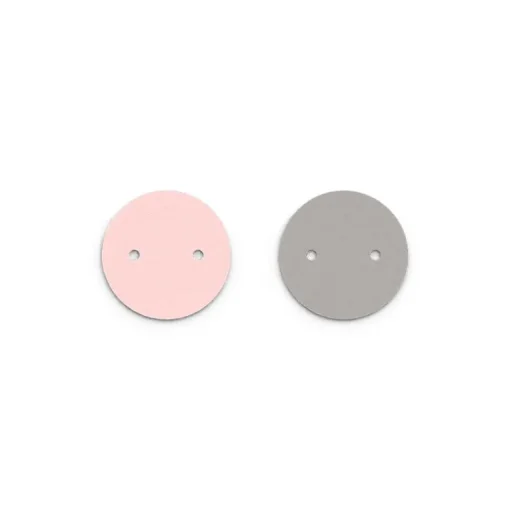 Cuir Colliers 25mm LES GEORGETTES Rose Clair et Gris Clair