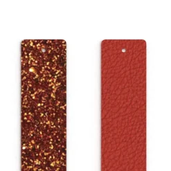 Cuir Manchette 25mm LES GEORGETTES Cornaline Corail Vif