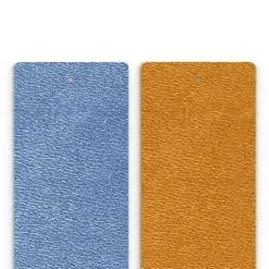 Cuir Manchette 40mm LES GEORGETTES Camel Bleu
