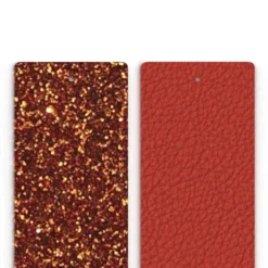 Cuir Manchette 40mm LES GEORGETTES Cornaline Corail Vif