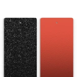 Cuir Manchette 40mm LES GEORGETTES Paillettes Noires et Rouge