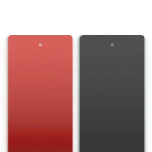 Cuir Manchette 40mm LES GEORGETTES Rouge Vernis Noir
