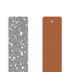 Cuir Manchette 25mm LES GEORGETTES Clair de Lune et Sable