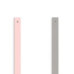 Cuir Manchette 8mm LES GEORGETTES Rose Clair et Gris Clair