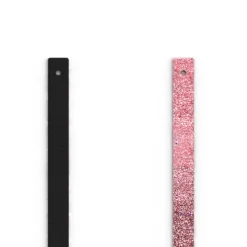 Cuir Manchette 8mm LES GEORGETTES Khôl Noir et Paillettes Orientales