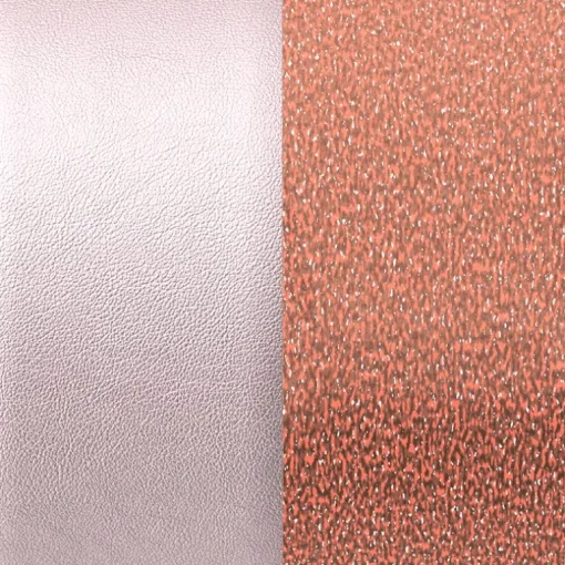 Cuir Manchette 14mm LES GEORGETTES Irisé Corail Pailleté