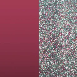Cuir Manchette 14mm LES GEORGETTES Framboise Soft Paillettes Multicolores