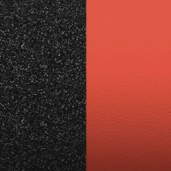 Cuir Manchette 14mm LES GEORGETTES Paillettes Noires Rouge