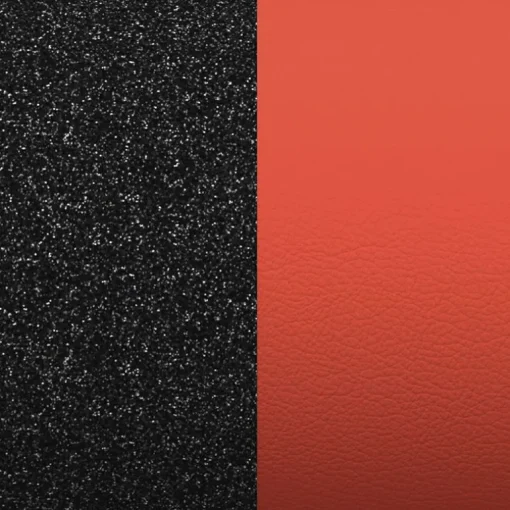 Cuir Manchette 14mm LES GEORGETTES Paillettes Noires Rouge