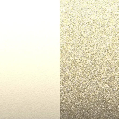 Cuir manchette 14mm les georgettes crème/paillettes dorées 702145899C4000