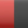 Cuir Manchette 14mm LES GEORGETTES Rouge Vernis Noir