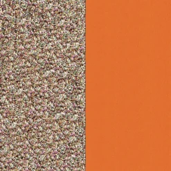Cuir Manchette 25mm LES GEORGETTES Paillettes Multicolores Tangerine