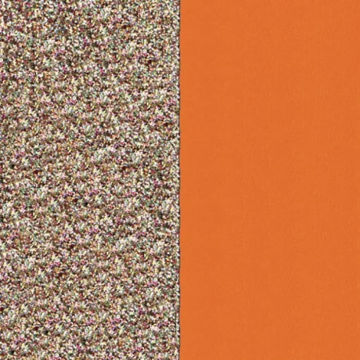 Cuir Manchette 25mm LES GEORGETTES Paillettes Multicolores Tangerine