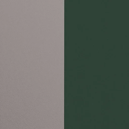 Cuir Manchette 25mm LES GEORGETTES Argent Vert Forêt