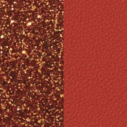Cuir Manchette 25mm LES GEORGETTES Cornaline Corail Vif