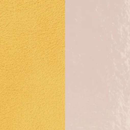 Cuir Manchette 25mm LES GEORGETTES Rose Clair Vernis Citron