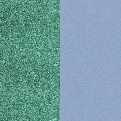 Cuir Manchette 40mm LES GEORGETTES Paillettes Turquoise Bleu Ciel