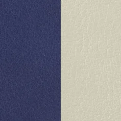 Cuir Manchette 25mm LES GEORGETTES Indigo Blanc Cassé