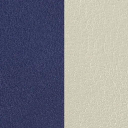 Cuir Manchette 25mm LES GEORGETTES Indigo Blanc Cassé