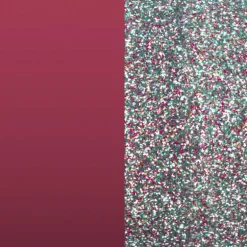 Cuir Manchette 25mm LES GEORGETTES Framboise Soft Paillettes Multicolores