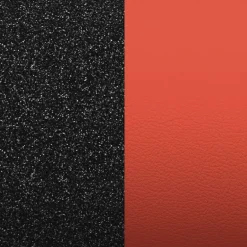 Cuir Manchette 40mm LES GEORGETTES Paillettes Noires et Rouge