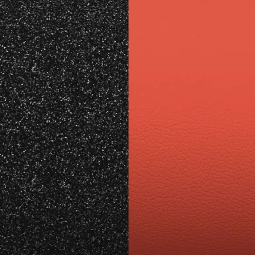 Cuir Manchette 40mm LES GEORGETTES Paillettes Noires et Rouge